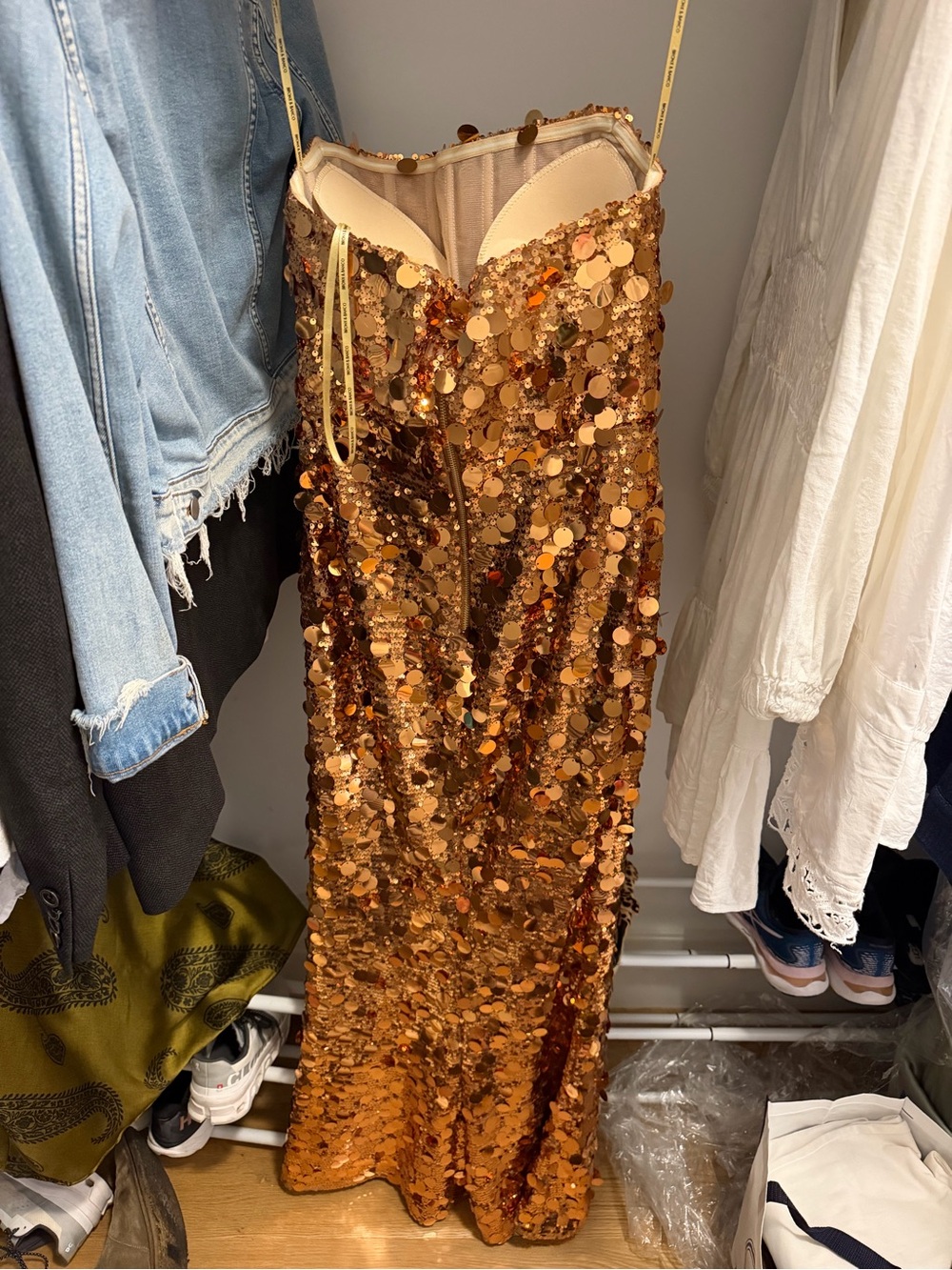 Bronx and Banco Farah Strapless Gold Gown - Picture 2 of 3